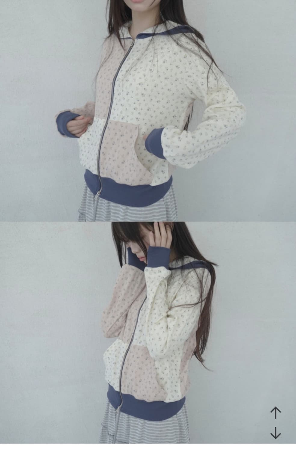 젤레나 꽃 후드집업 상품이미지1