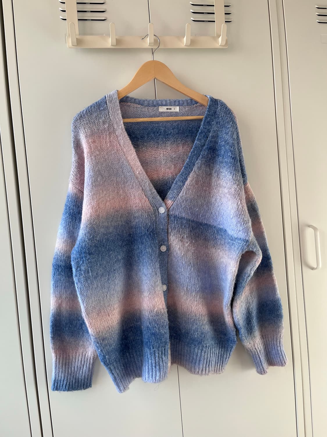 Wego  블루핑크 그라데이션 니트 가디건  상품이미지5