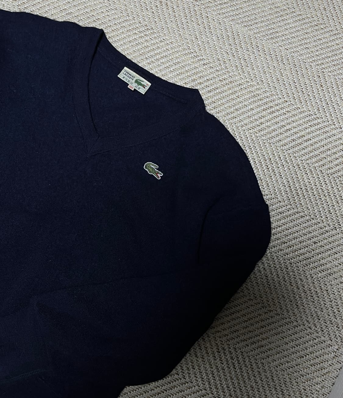 공용 라코스테 모 네이비 브이넥 크롭 니트 스웨터 100 상품이미지7