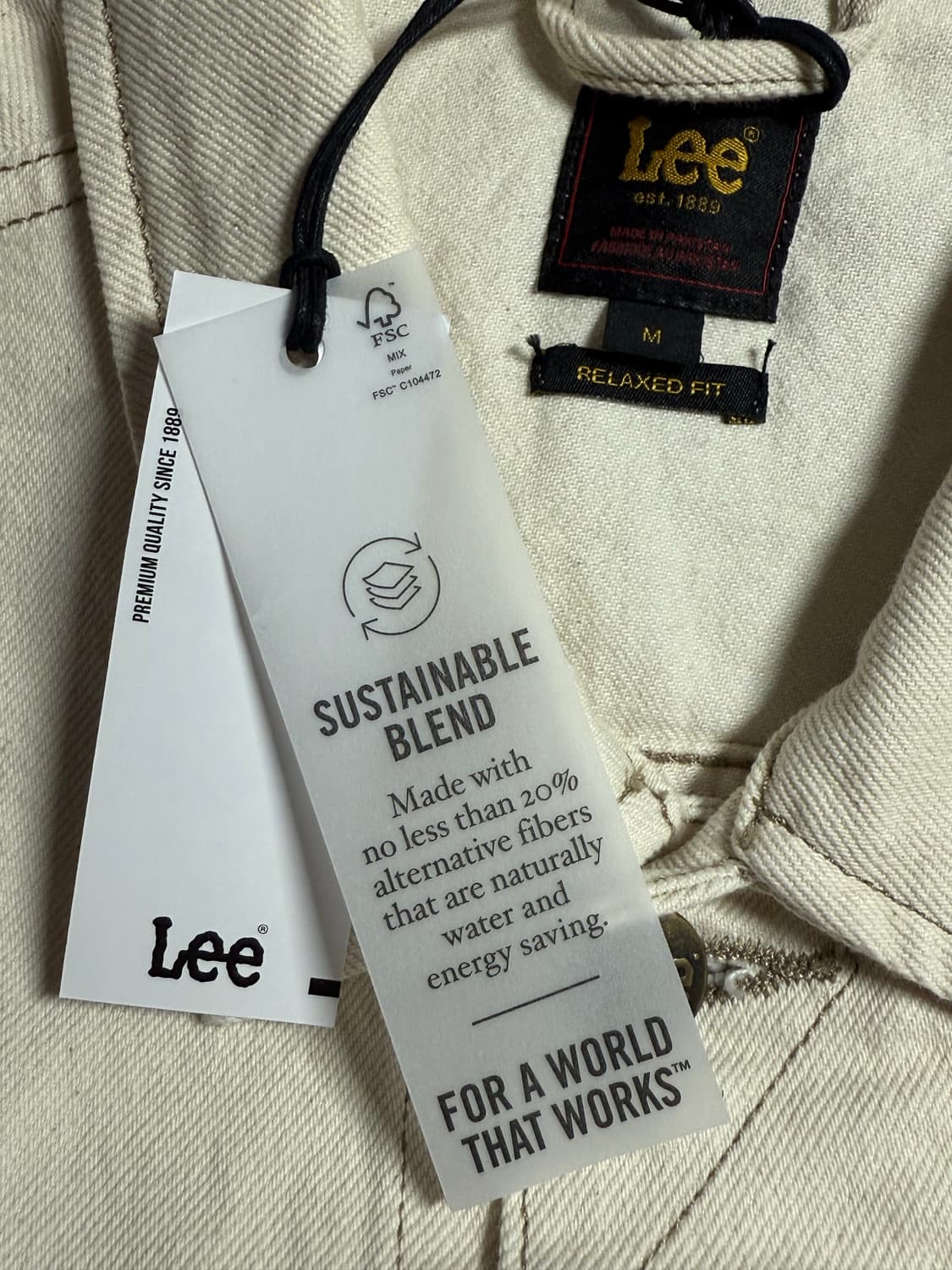 [M] Lee 릴렉스드 라이더 자켓 오프화이트 상품이미지7