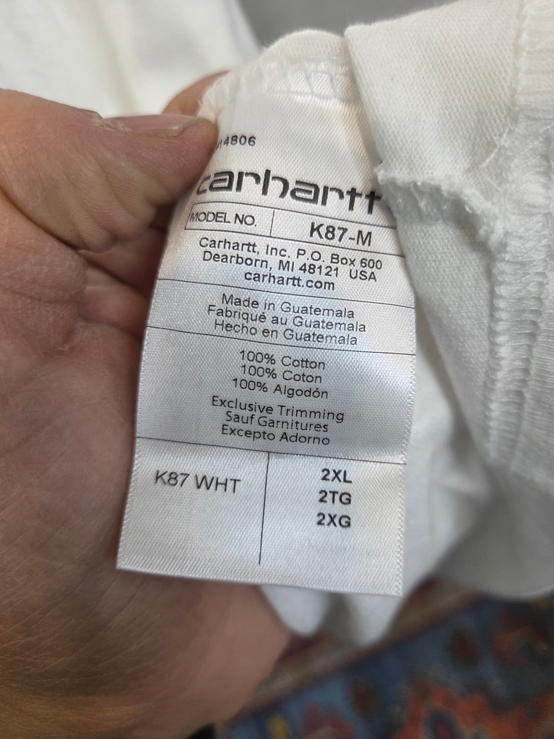 칼하트 빅사이즈 포켓 반팔 xxl 루즈핏 xxxl 상품이미지5