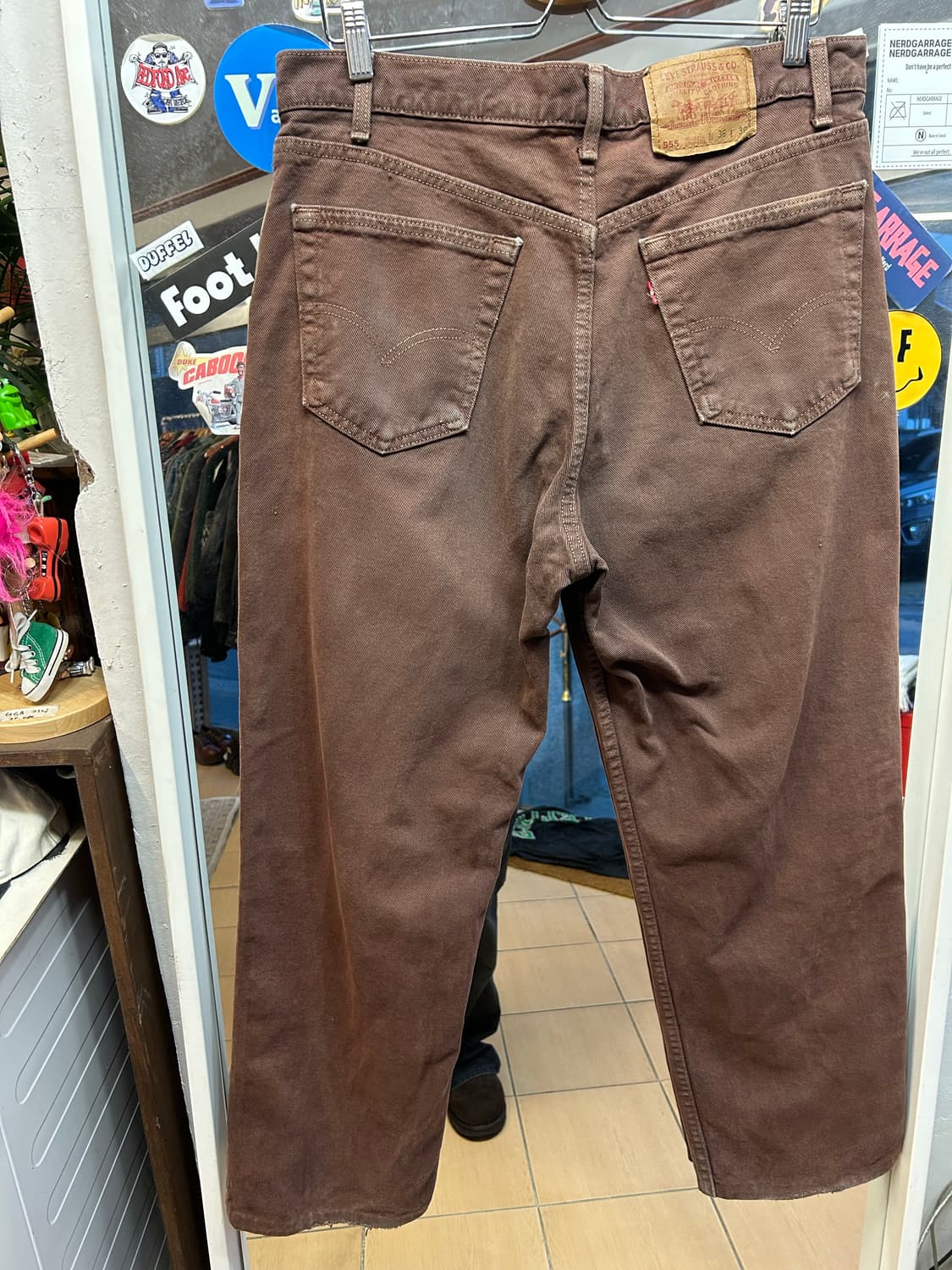 90’s USA 리바이스555 브라운컬러진 36in 상품이미지4