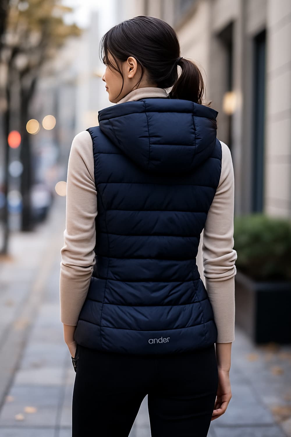 안다르 Andar 여성 오리털 미쳤다핏 요가패딩 누빔 조끼44~55 상품이미지2