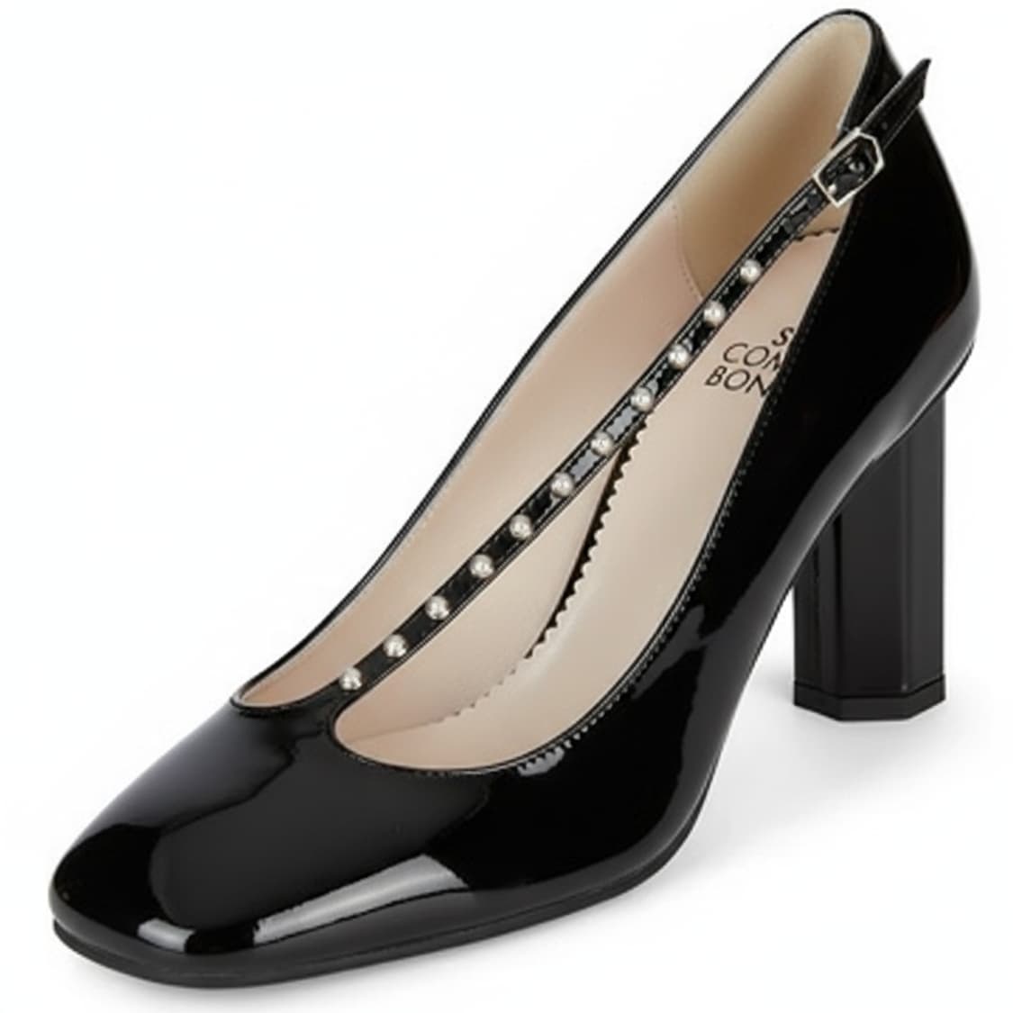 [38,250] 새상품) 슈콤마보니 펄 스트랩 페이턴트 에나멜 펌프스 상품이미지1