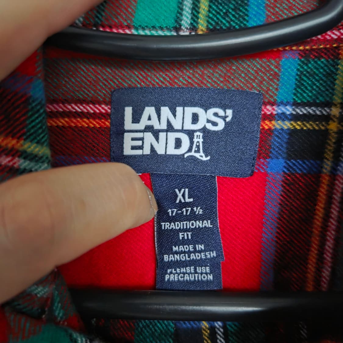 랜즈 앤드 플란넬 체크 셔츠 XL-2XL(105-110) 상품이미지3