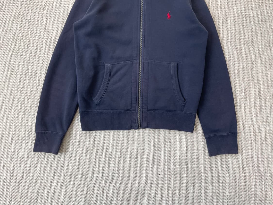 폴로 네이비 체크 후드집업 상품이미지2