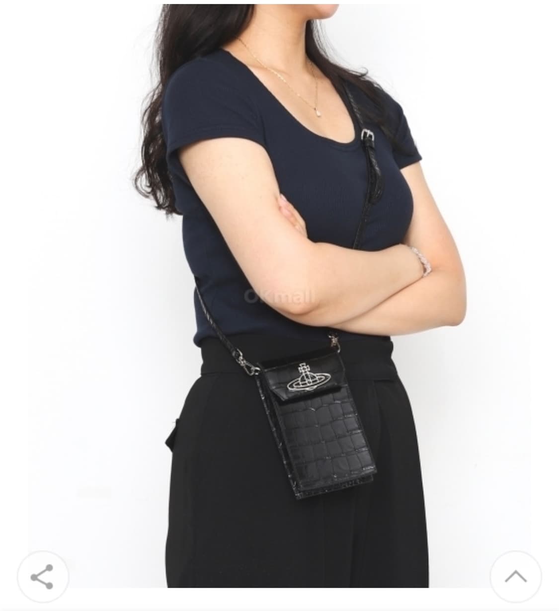 비비안웨스트우드 블랙 크로커 폰홀더백 상품이미지2