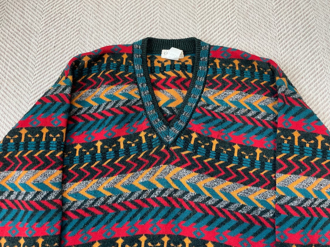 CORSINI 이태리 아트 패턴 니트 쿠지 googi J03571 상품이미지4