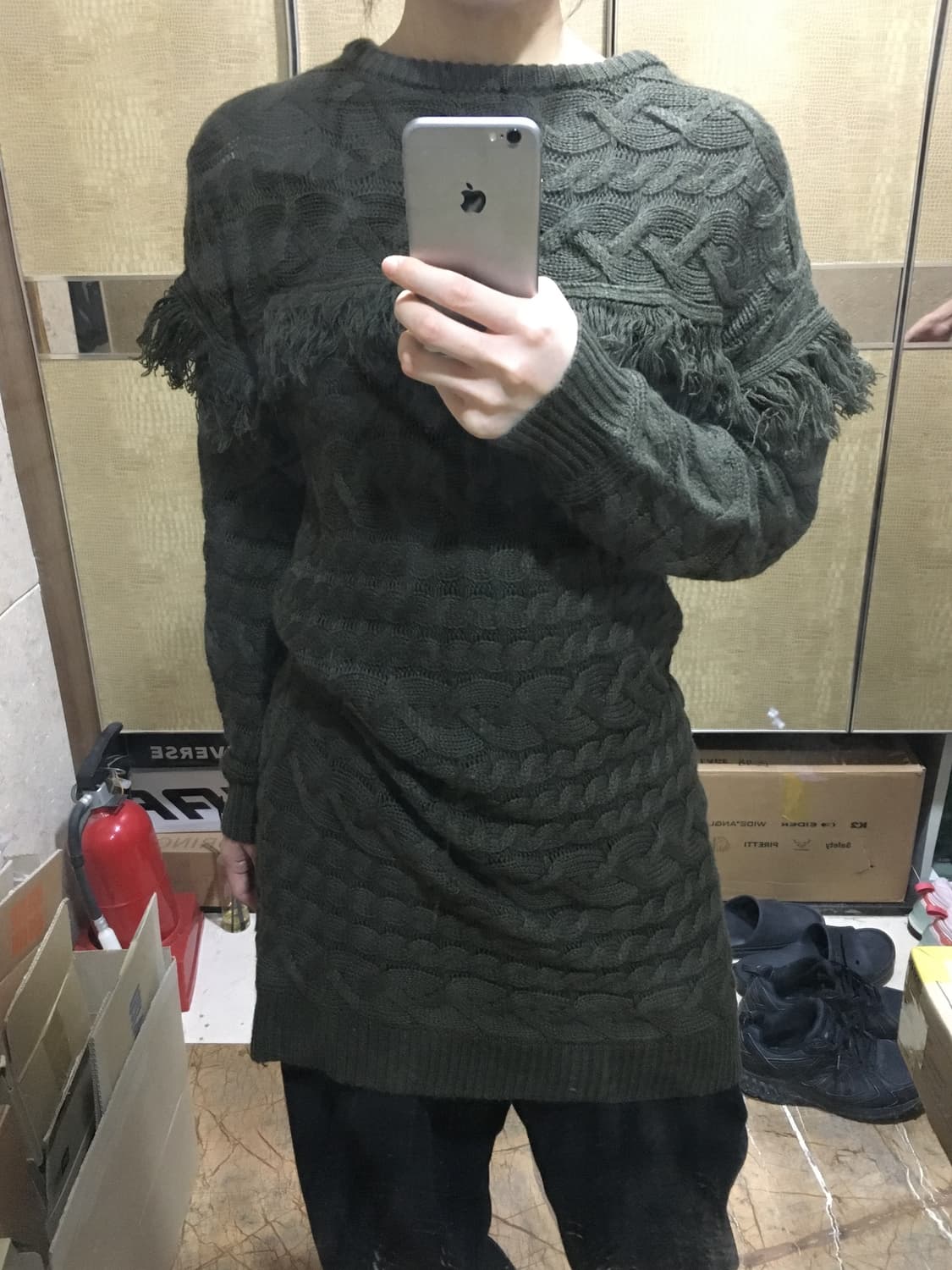 [vintage] 니트 프린지 원피스 상품이미지3