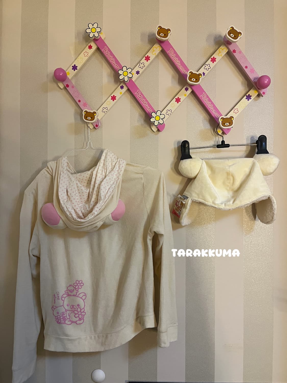 빈티지 코리락쿠마 후드집업 + 털모자 인형 일괄 상품이미지2