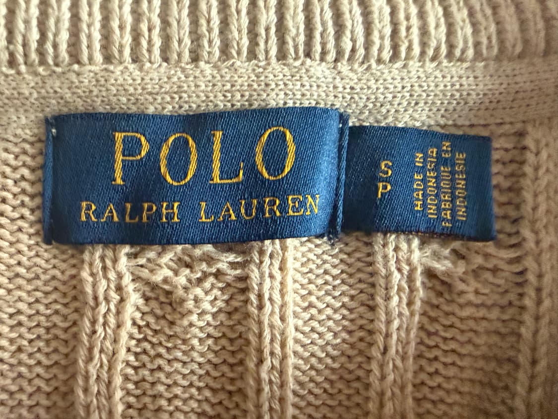 폴로 랄프로렌 케이블 니트 아이보리 정품 s사이즈 상품이미지2