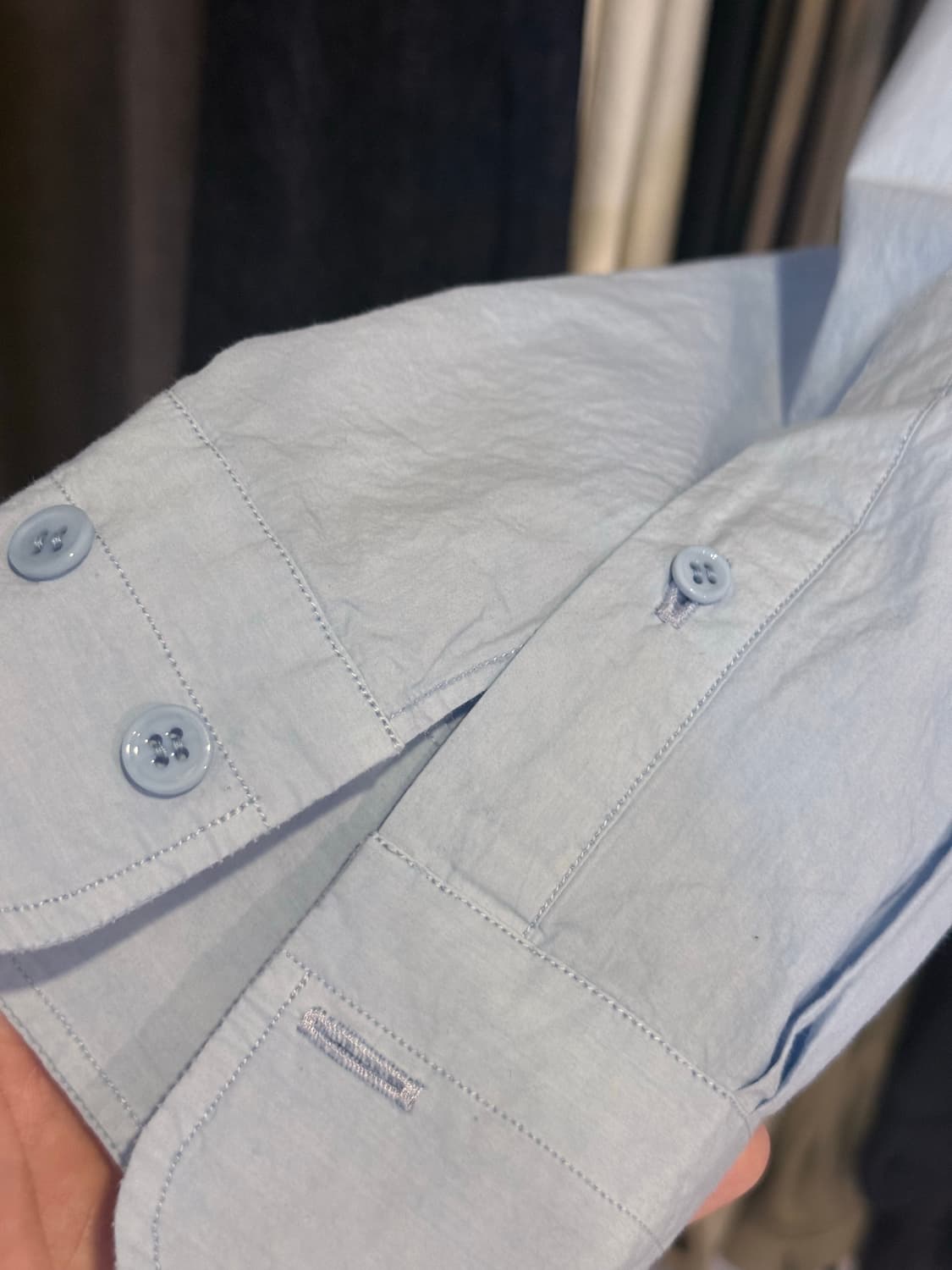 [L] 요코사카모토 레귤러 칼라 셔츠 스카이블루 상품이미지8