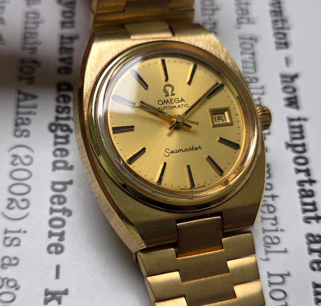 레어] 빈티지 오메가 씨마스터 고구마 올금장 샴골판 여성용 뻐뻐시 브슬  상품이미지1