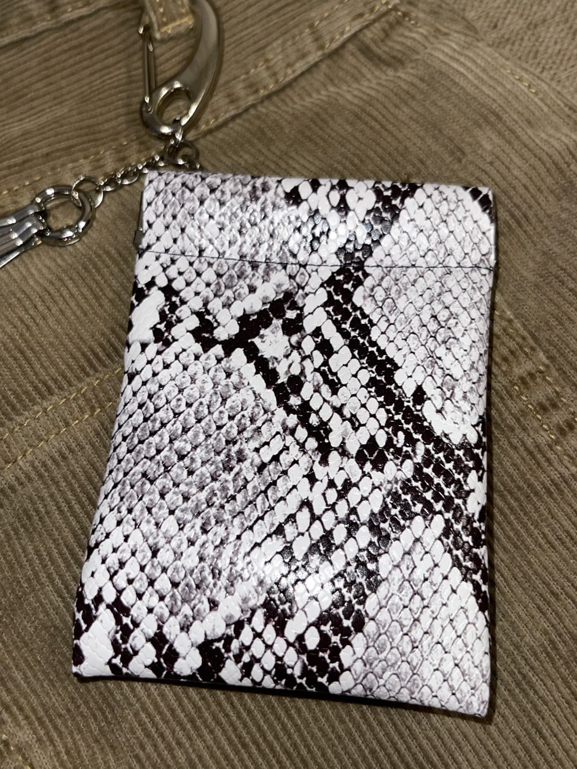 뱀피 가죽 키링 미니 지갑 자석 카드지갑  상품이미지5