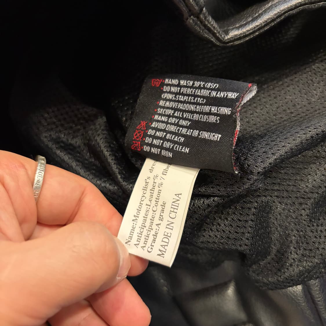 [S] 알파인스타 블랙 레더 가죽 라이더 자켓 D768 상품이미지10