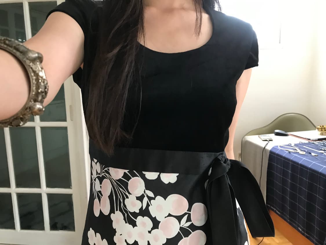 vintage velvet pattern one-piece 상품이미지3