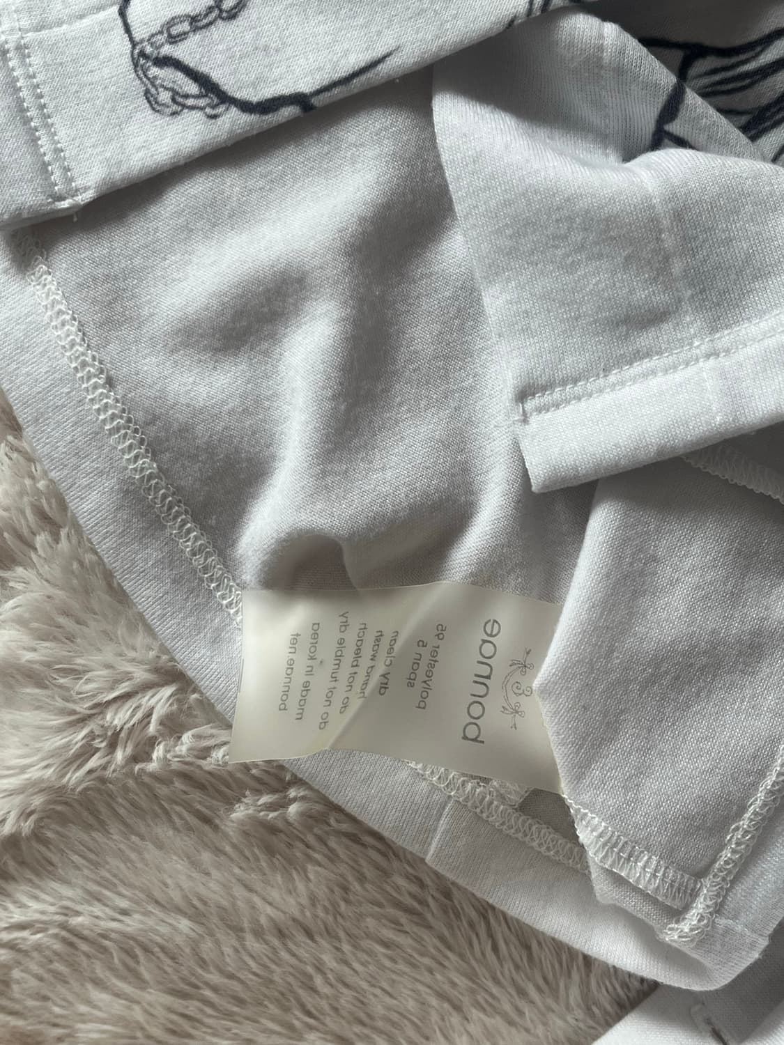 본네 bonnae 쓰리쿼터 셔츠 (화이트)1사이즈 상품이미지7