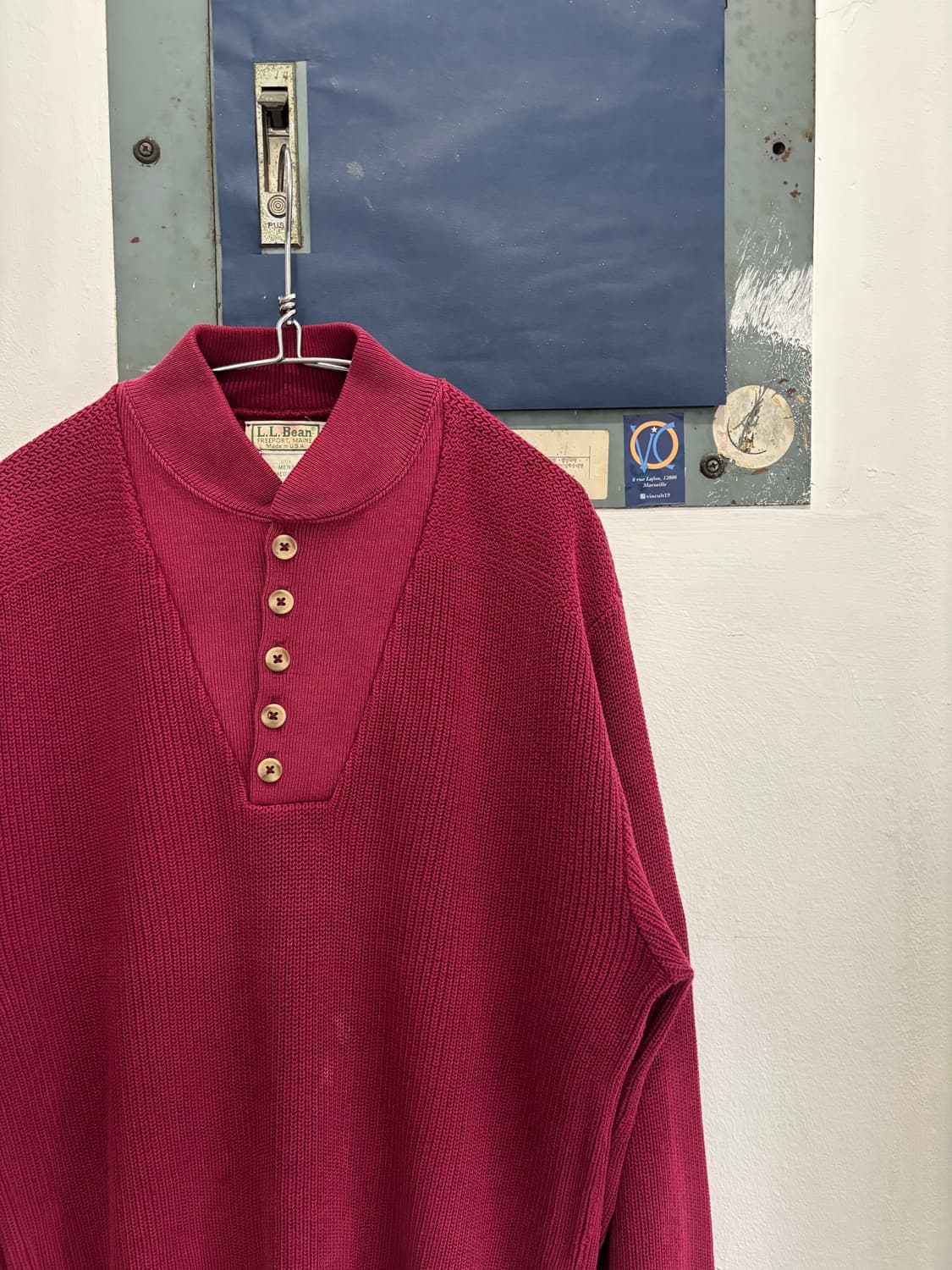 80s90s L.L.Bean Henry Neck Sweater  상품이미지4