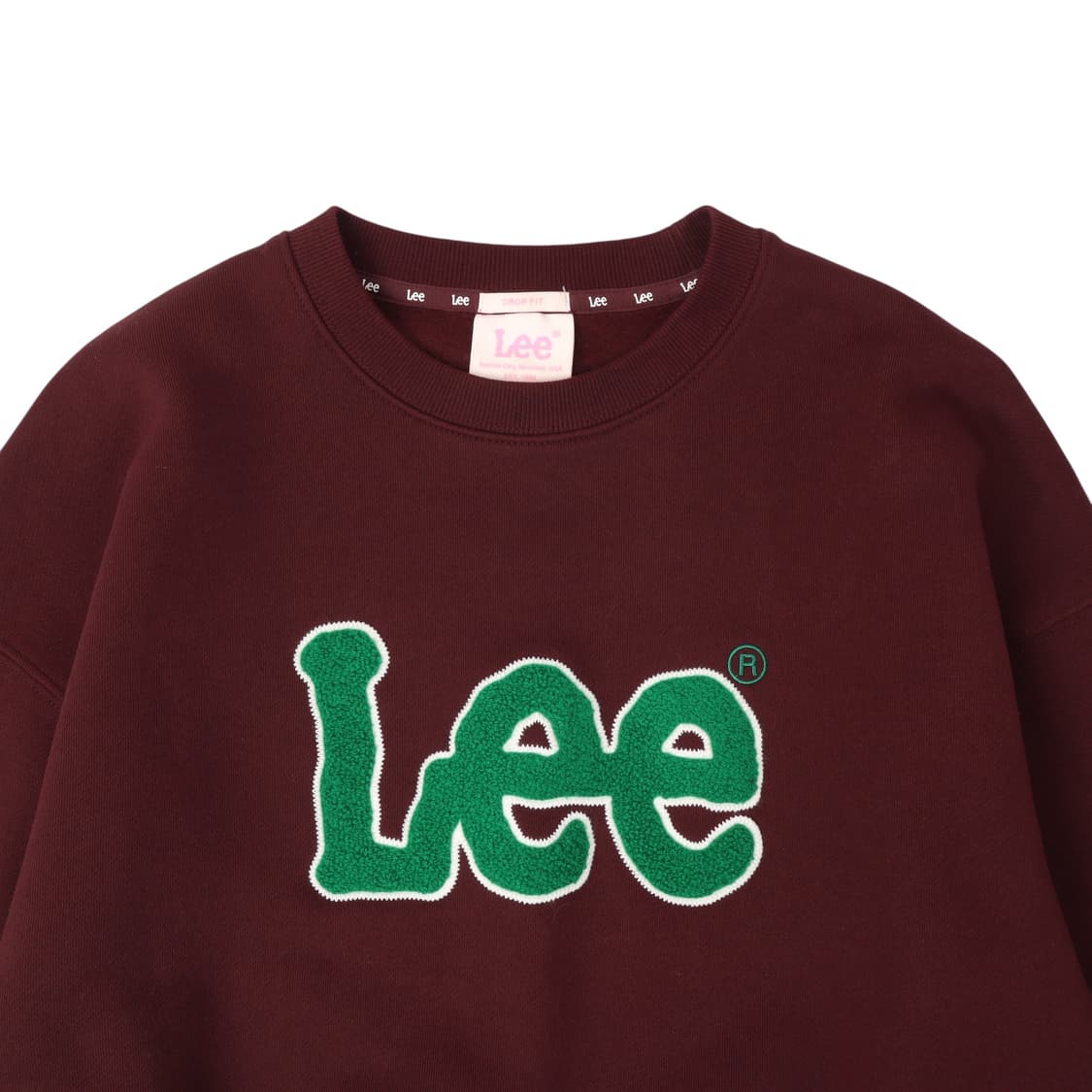 리 버건디 크롭 스웻셔츠 상품이미지2