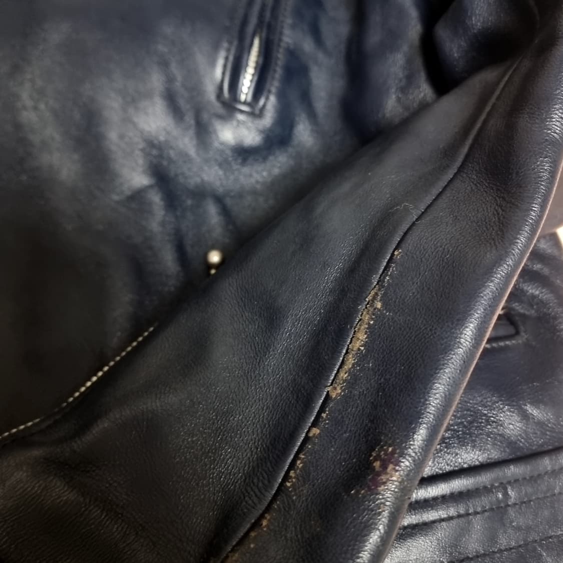 디아프바인 블루 소가죽 라이더 자켓(95) 상품이미지3