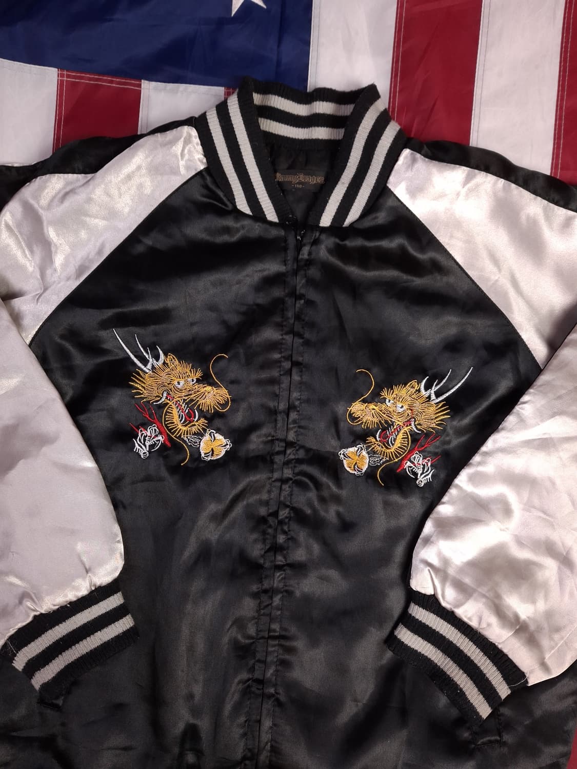 특A급 오리지날 일본판 빈티지 드래곤 자수 스카잔 상품이미지6