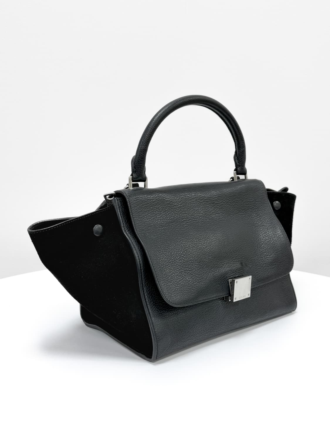 셀린느 트라페제 레더 & 스웨이드 토트백 상품이미지4