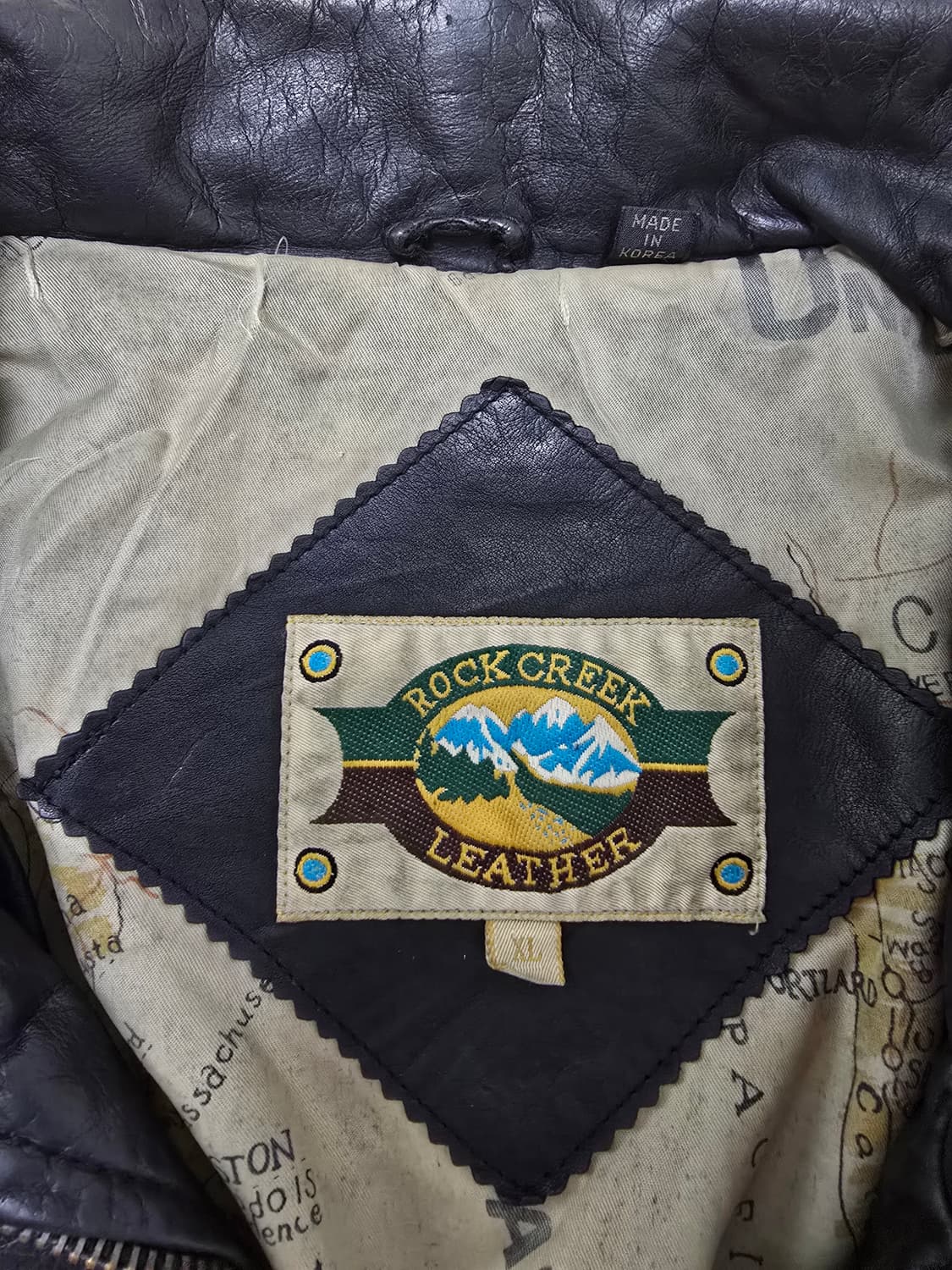 빈티지 Rock Creek Leather A-2 봄버 레더자켓 블랙 XL 상품이미지4