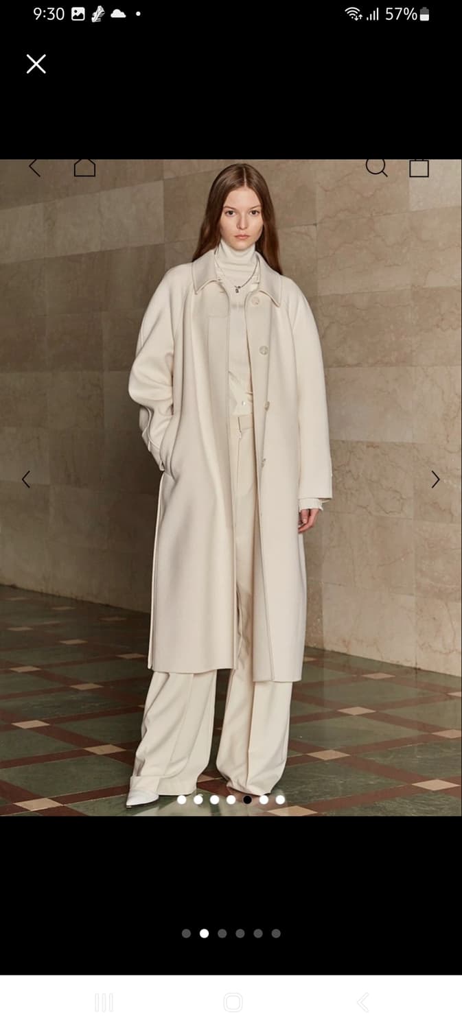 뮤제 알마 캐시미어 핸드메이드 벨티드 코트 크림 아이보리 34 상품이미지2