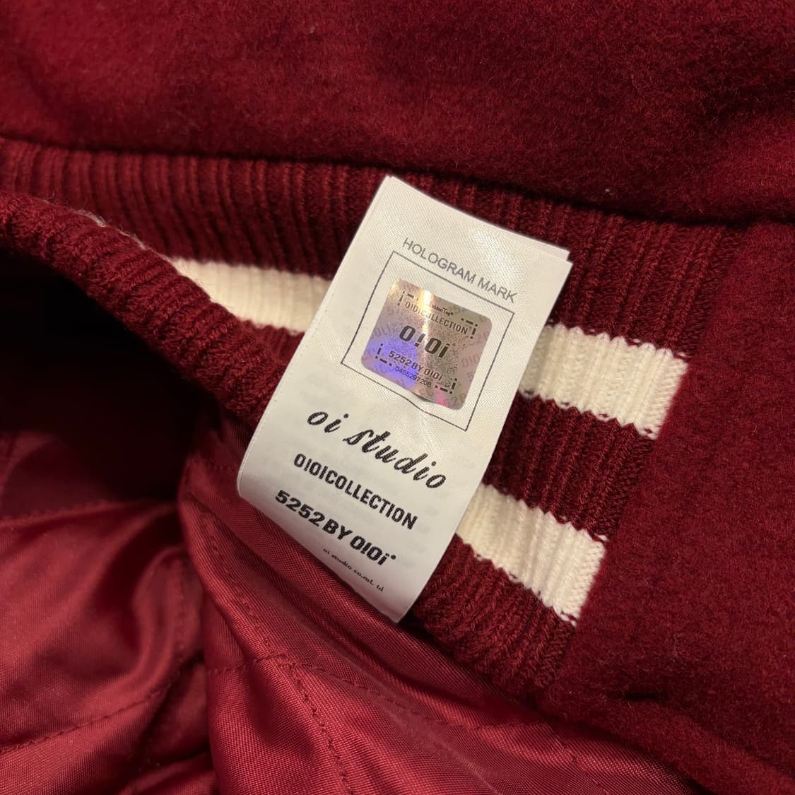 [S] 5252바이오아이오아이 울 바시티 자켓 버건디 C245 상품이미지9