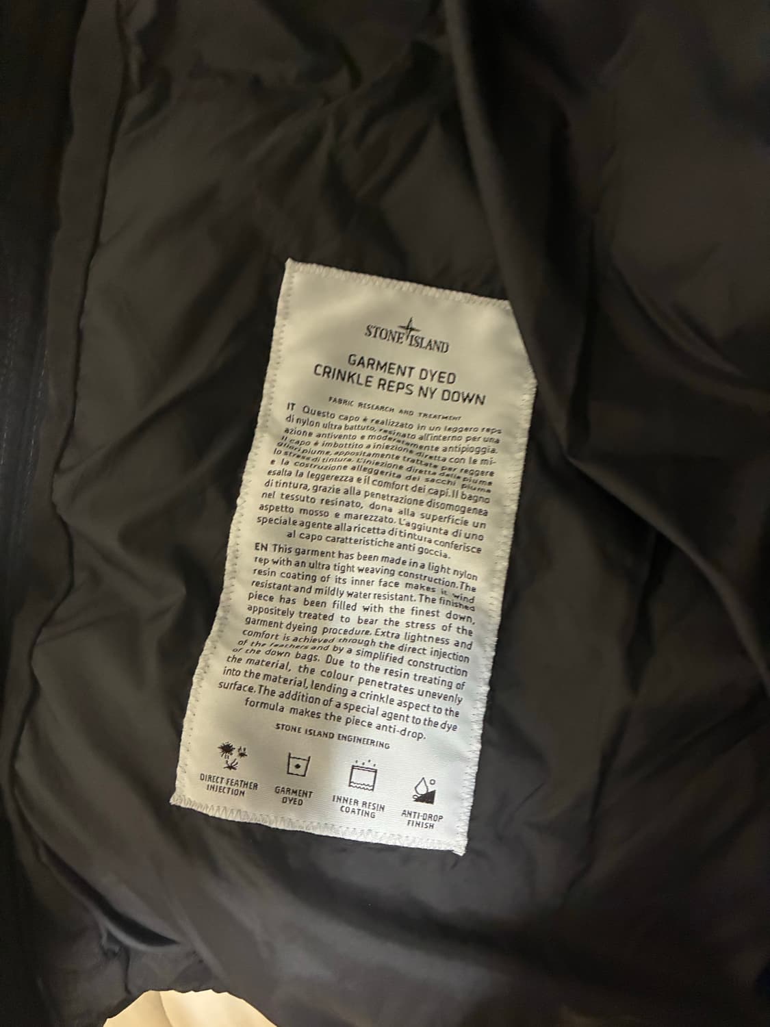 스톤아일랜드 크링클랩스 패딩 22fw L사이즈 새상품 상품이미지6