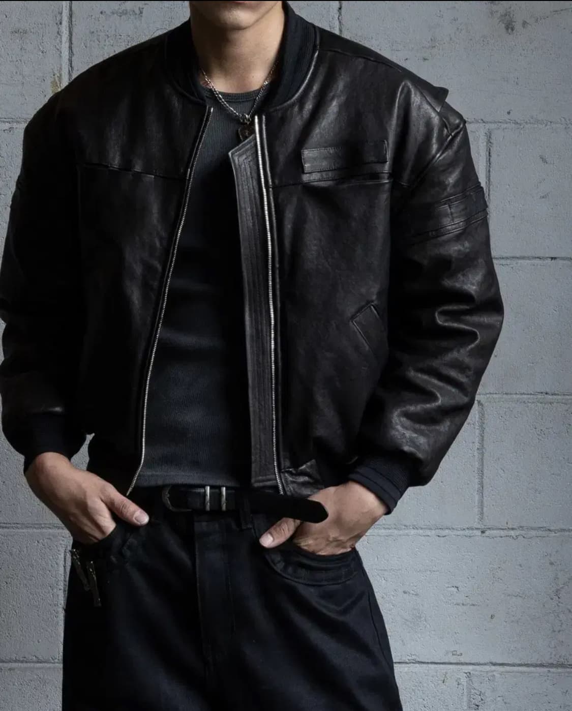 [2] POG.service 포그서비스 이태리 램스킨 봄버 후디진호 상품이미지1