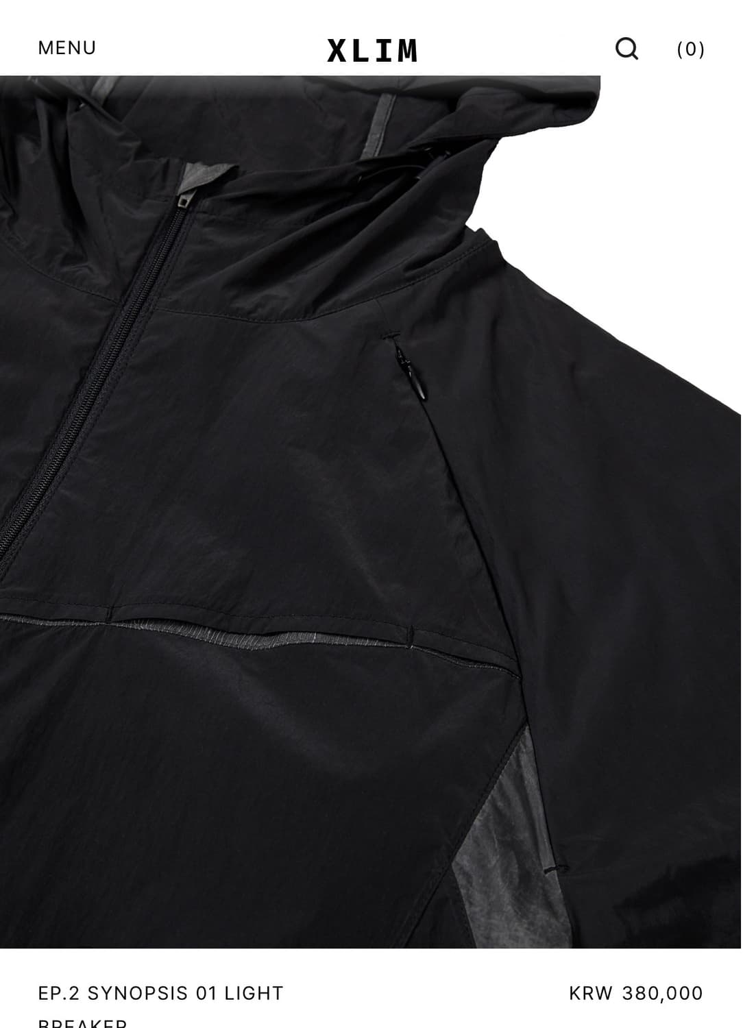 엑슬림 ep2 바람막이 블랙 2 상품이미지3