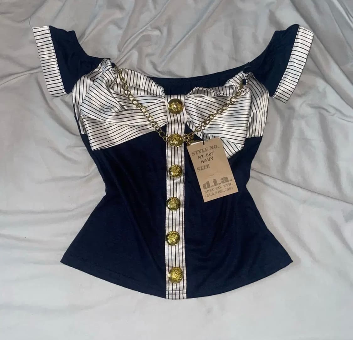 d.i.a 반팔 일본빈티지 빈티지 블라우스 마즈깔 다이아 희귀매물 긱시크 상품이미지1