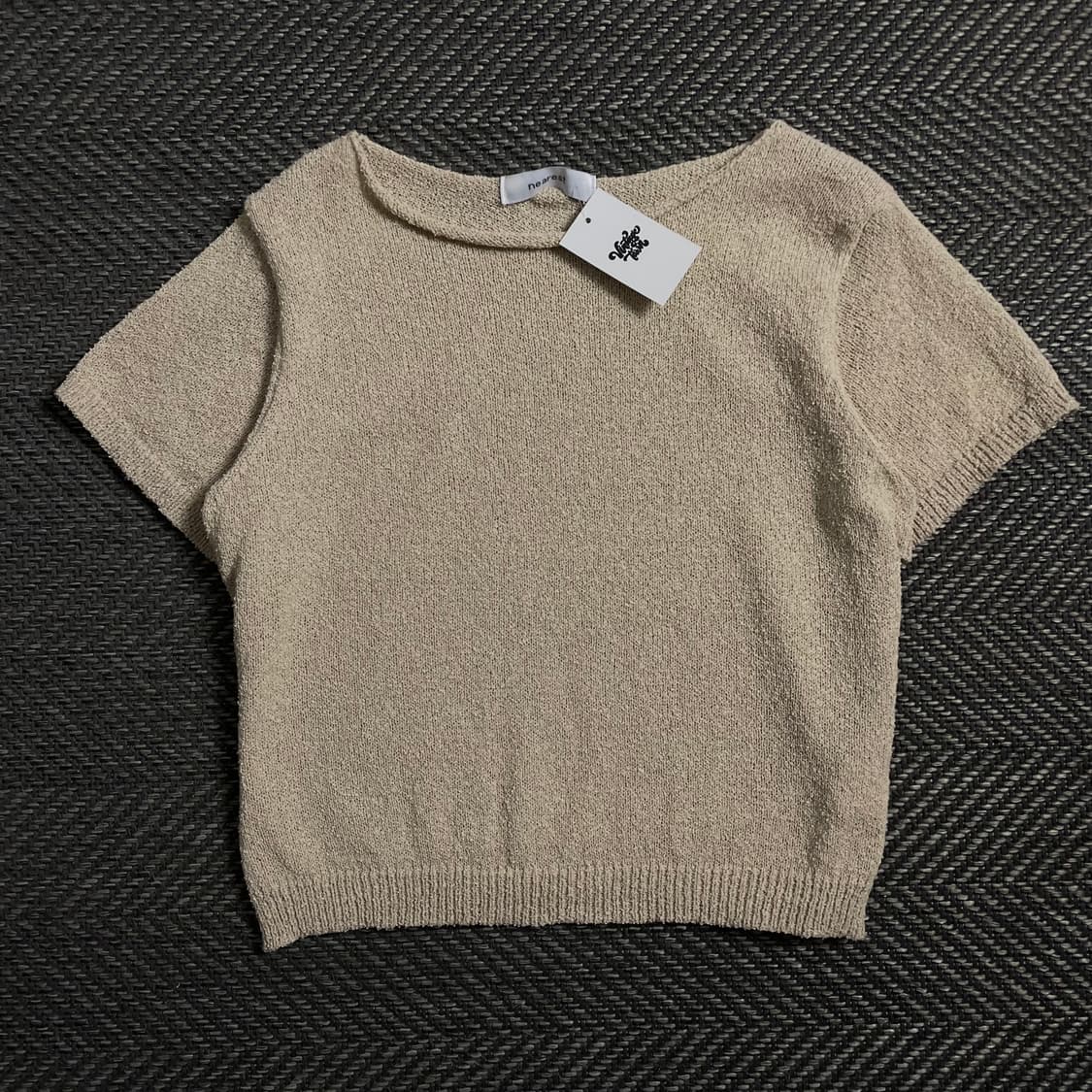 빈티지 우먼스 부클레 크롭 니트o 4284 상품이미지1