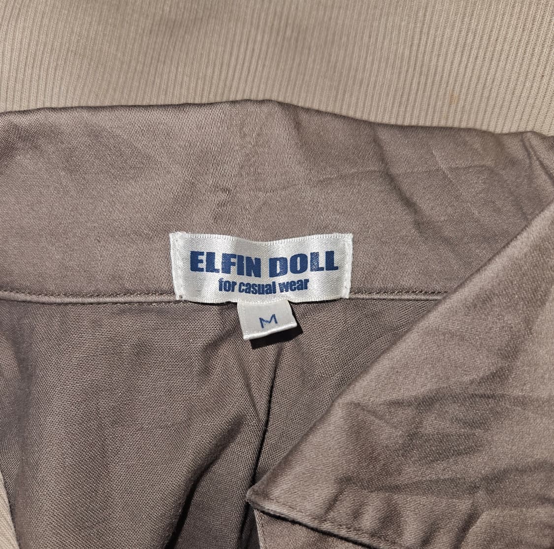 elfin doll 긱시크 라떼갸루 y2k 베이지 더블 포켓 카라 니트 상품이미지4