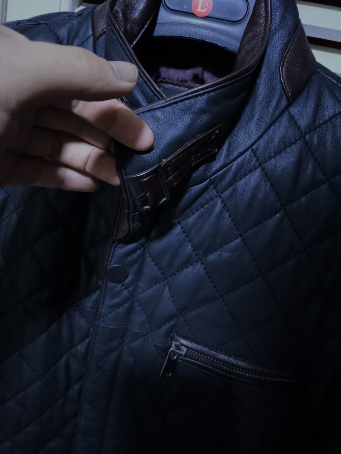 로베르토까발리 퀼팅 천연 가죽자켓 상품이미지3