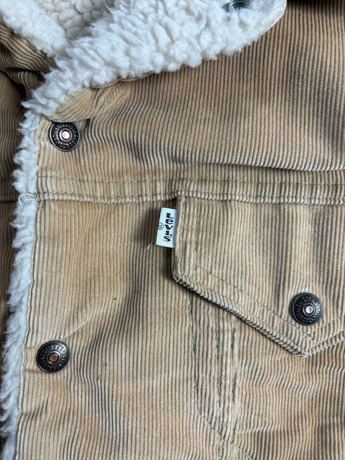 80s Levis 리바이스 코듀로이 쉐르파 자켓 42L 상품이미지5