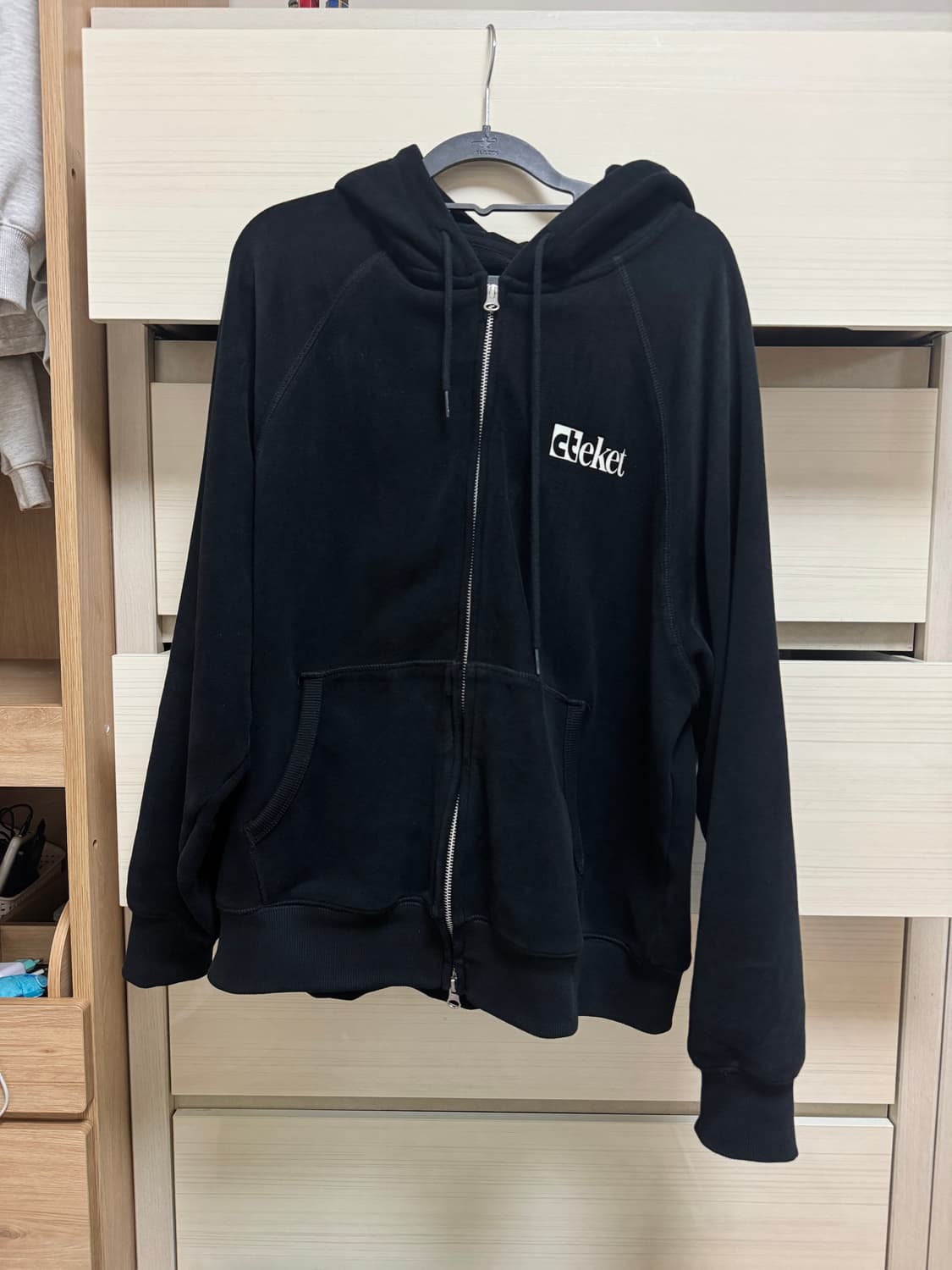 (M) 테켓 후드집업 Plan Zip-Up Hoodie Black 상품이미지1