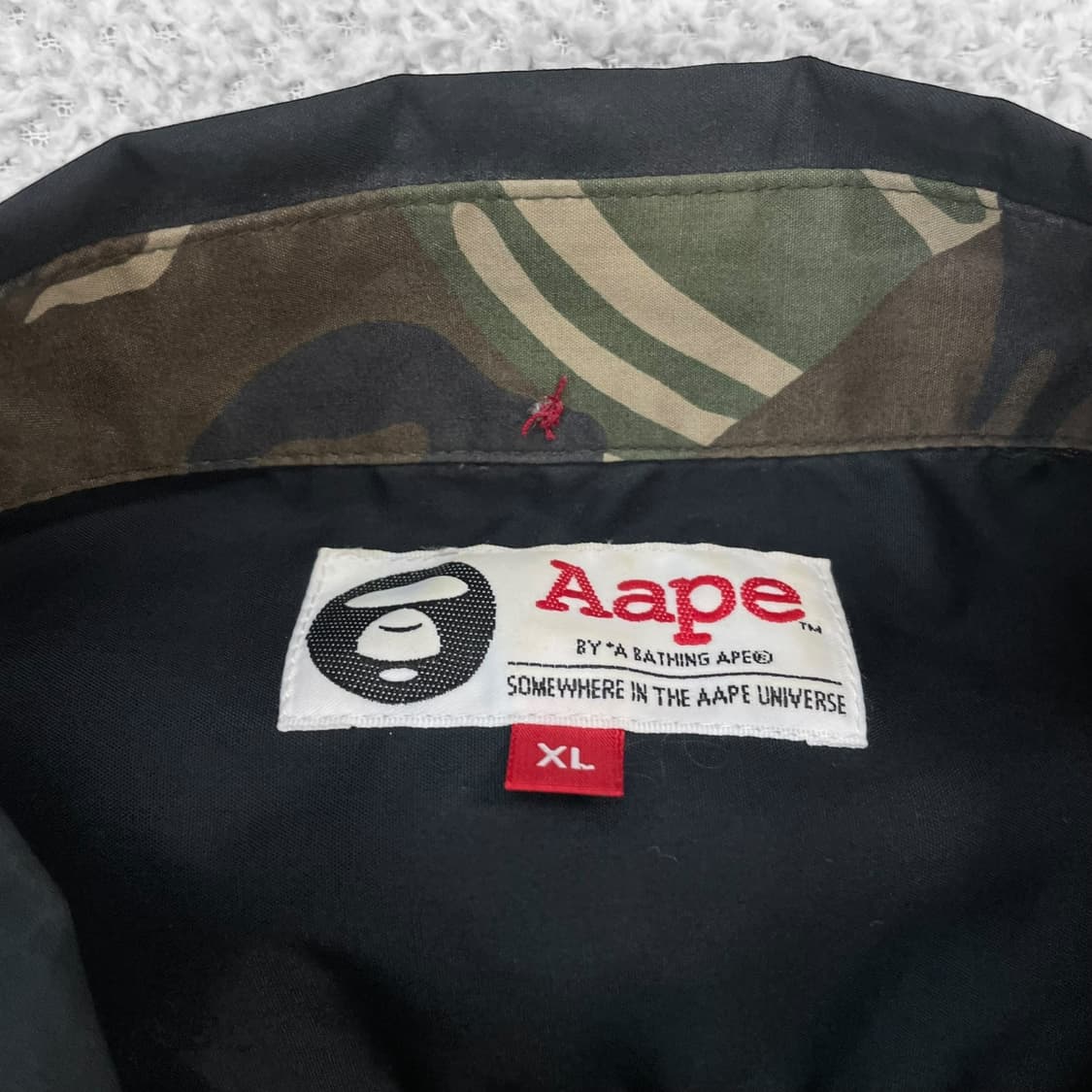 에이프 Aape 카모 포켓 셔츠 블랙 상품이미지4