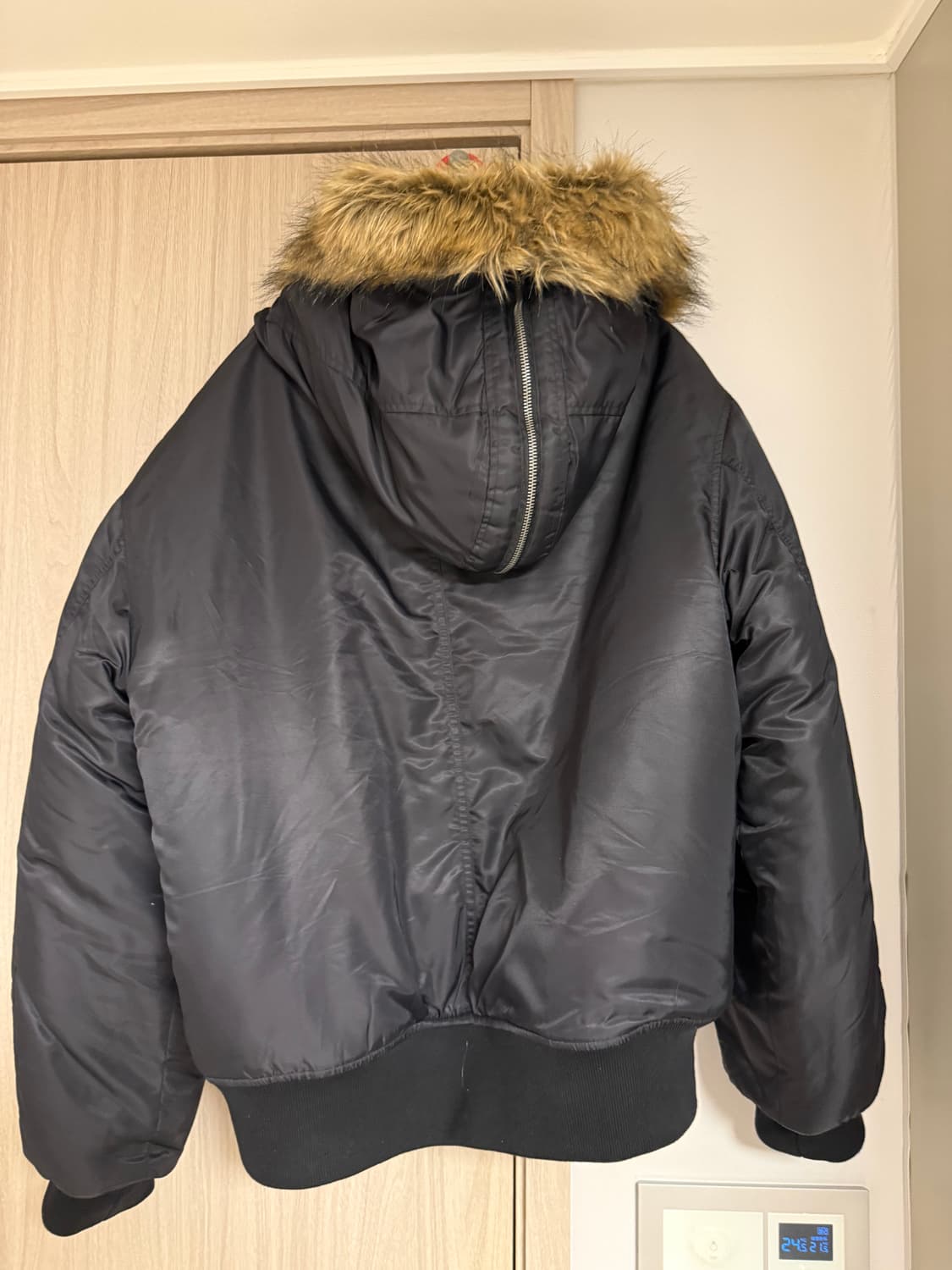 낫포너드 N2B 후드 봄버 자켓 블랙 xl 상품이미지3