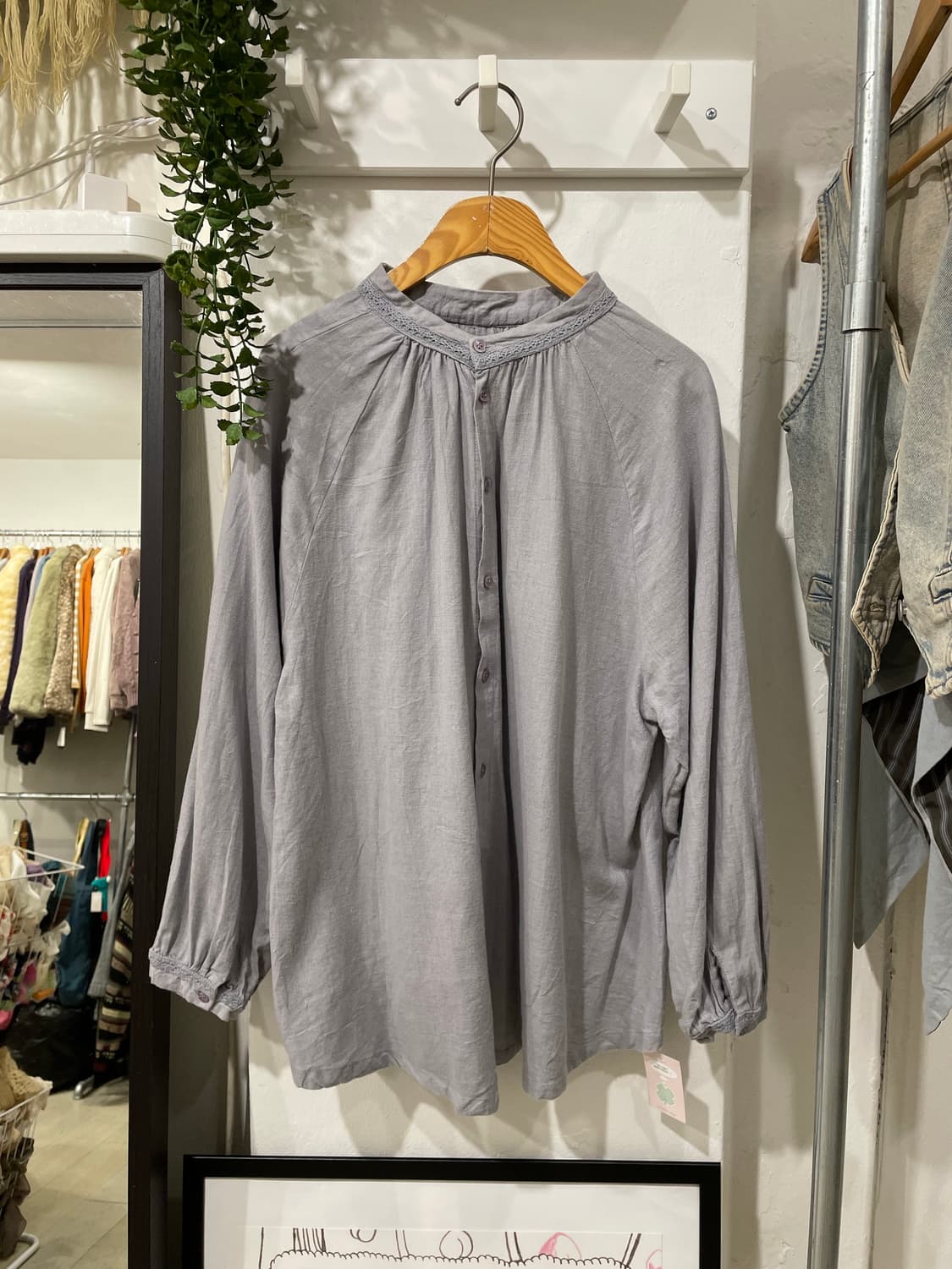 mute sky button blouse 상품이미지9