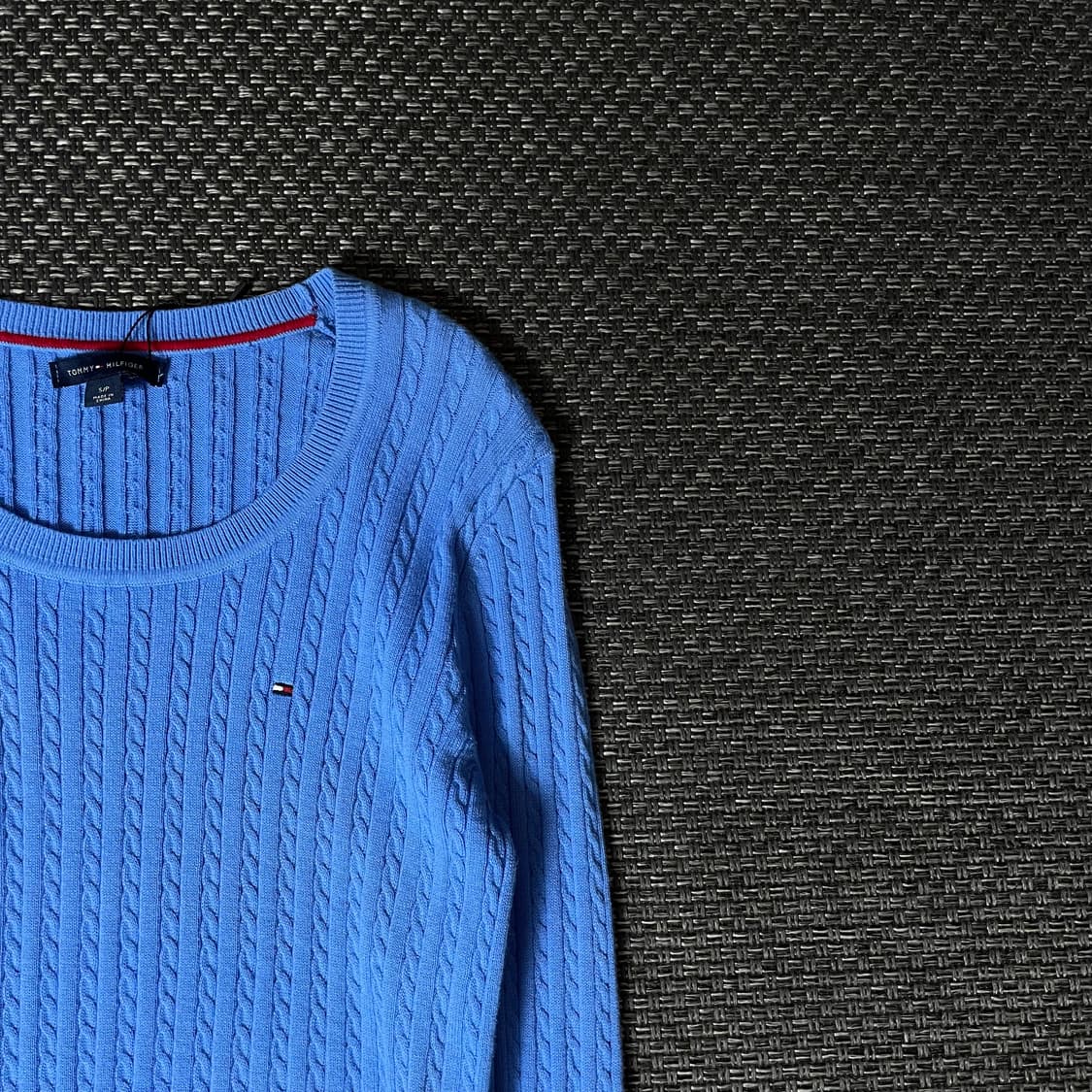타미힐피거 블루 케이블 긴팔 니트 S 상품이미지4