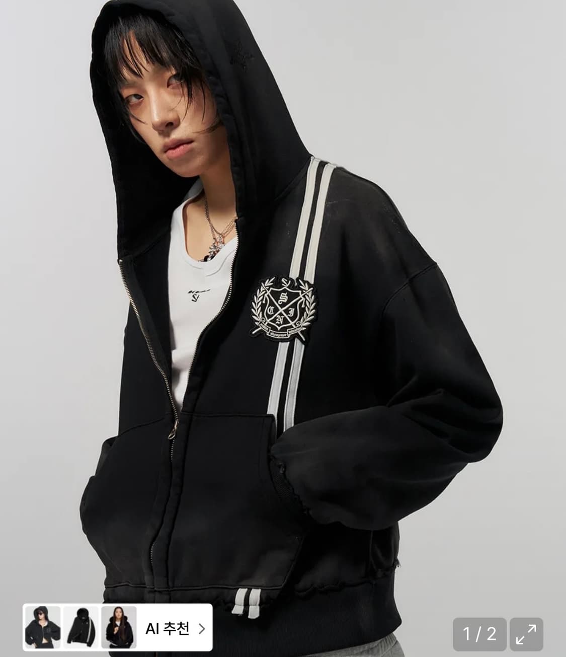 HIDDEN LINE ZIPPER SWEATPANTS BLACK 상품이미지2