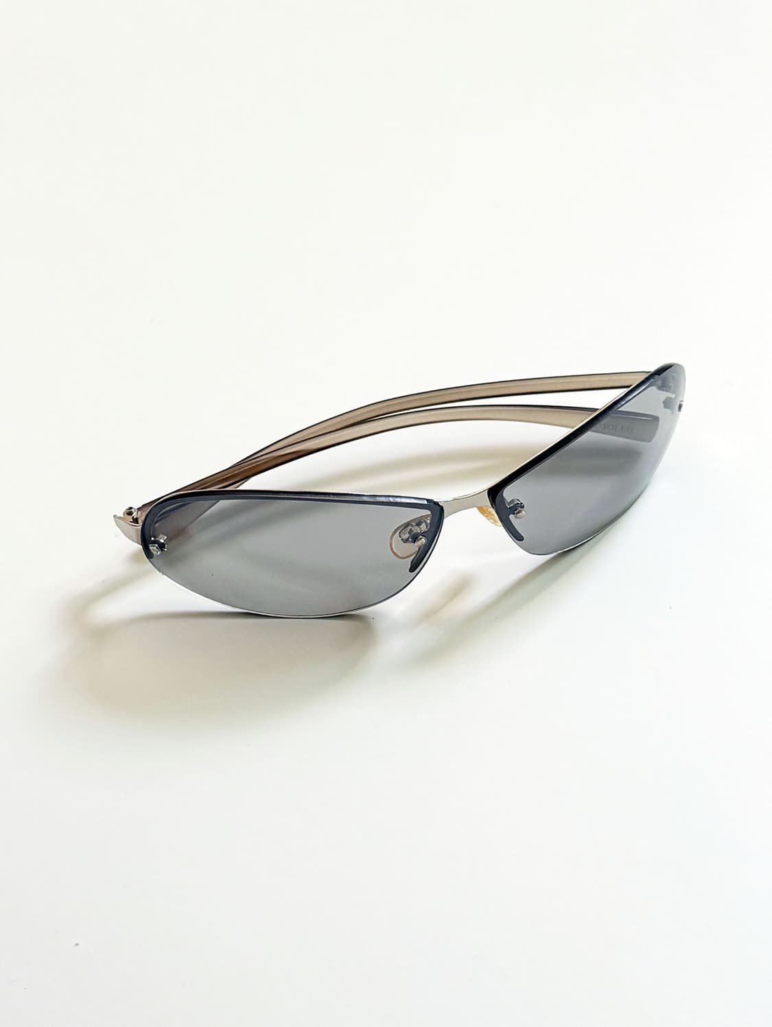 90s UNOSOLEIL 무테 스퀘어 쉴드 프레임 빈티지 선글라스 상품이미지2