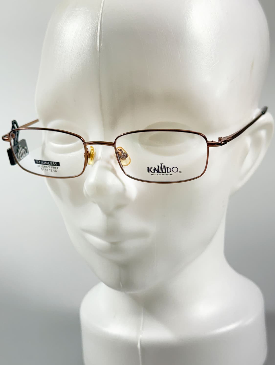 90s KALEIDO 브라운 메탈 슬림 스퀘어 빈티지 안경 상품이미지8
