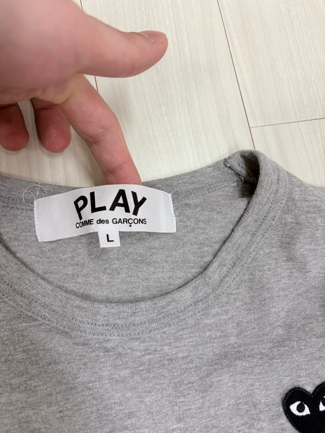 꼼데가르송 블랙하트 와펜 긴팔티, 블랙와펜 롱 슬리브 상품이미지4