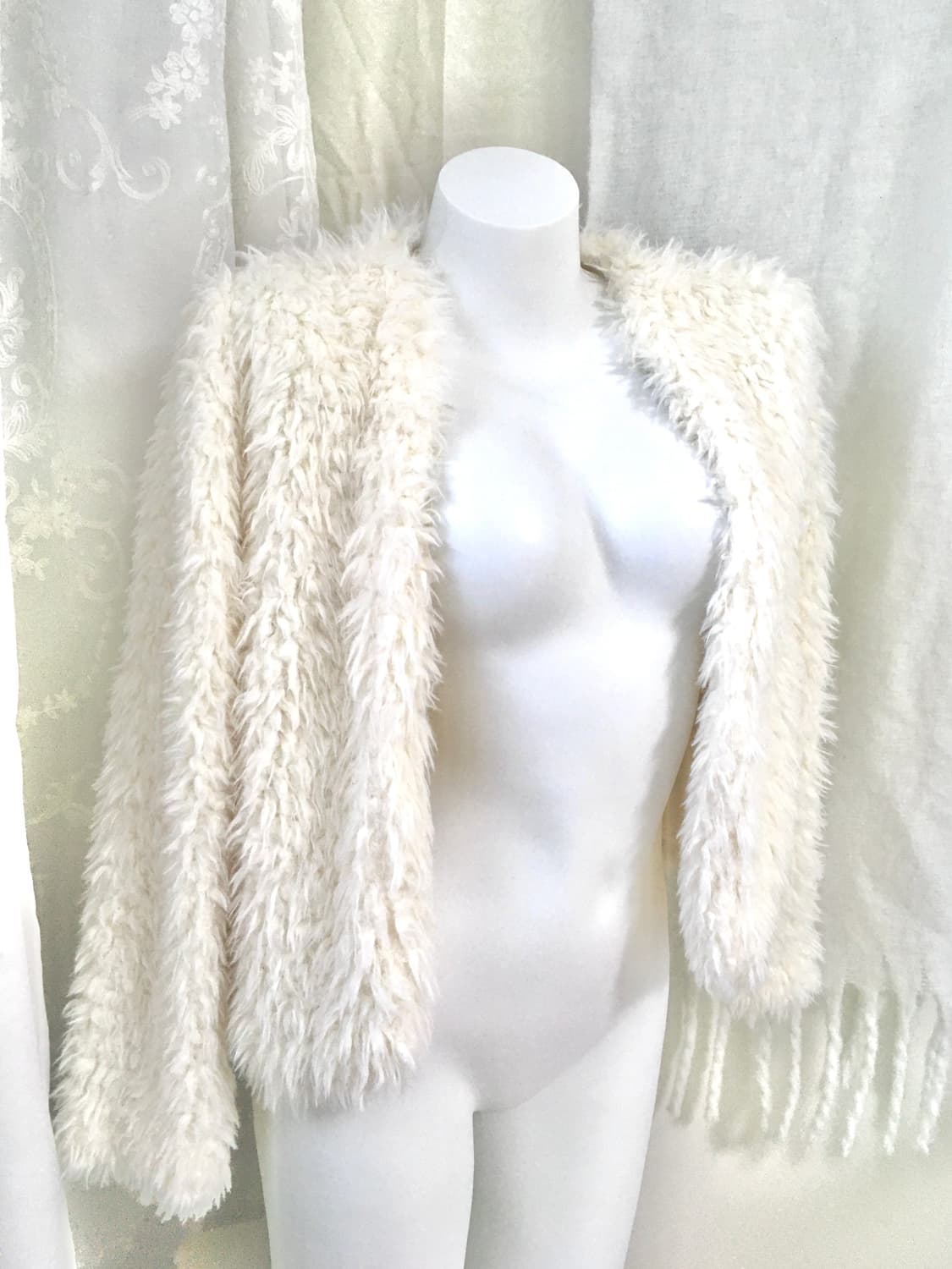 아이보리 퍼자켓 가디건  상품이미지3