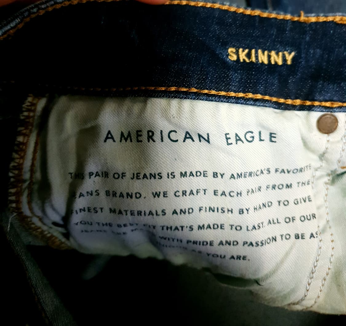 아메리칸이글 스키니 디스트로이드 워싱 스판 데님 팬츠 (30) 상품이미지5