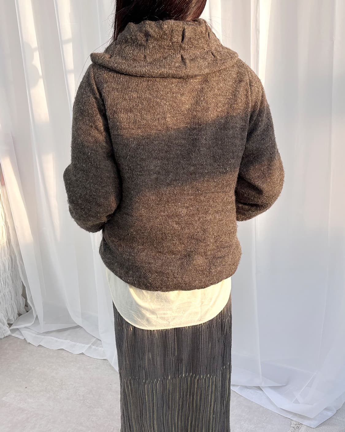 ehon vintage보카시 니트 하이넥 점퍼 상품이미지9