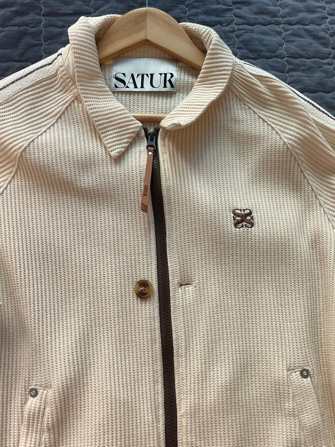 새터 satur 로턴 올 데이 트랙 집업 자켓 리조트 크림 공용 XL 상품이미지9